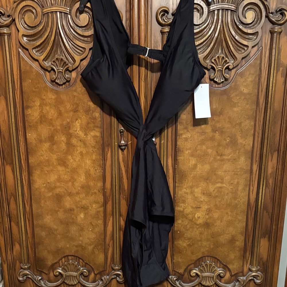Elegant Black One-Piece Swimsuit